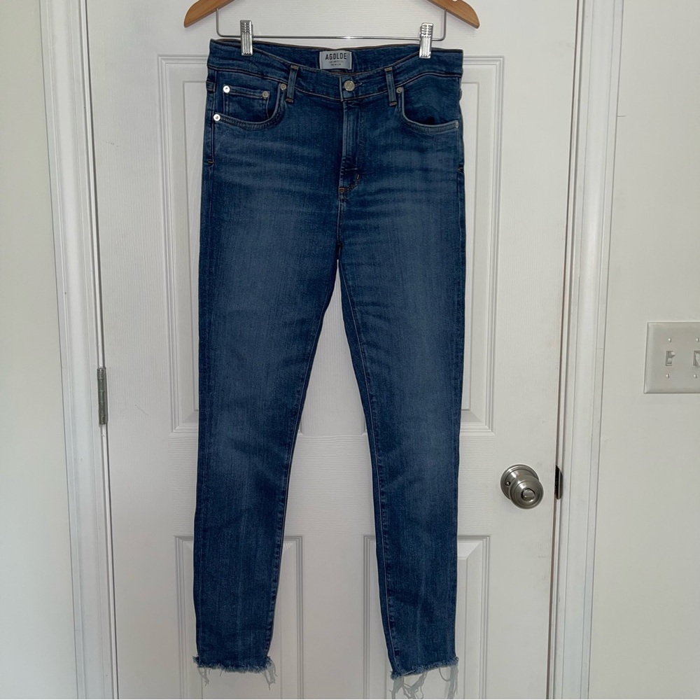 Agolde high rise frayed jeans size 30